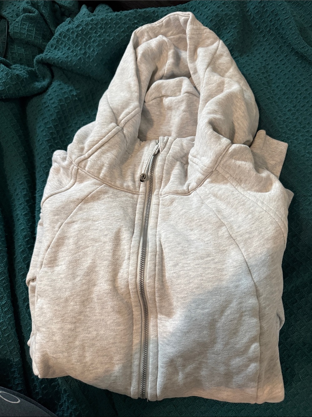 Light Gray Zip-Up Hoodie